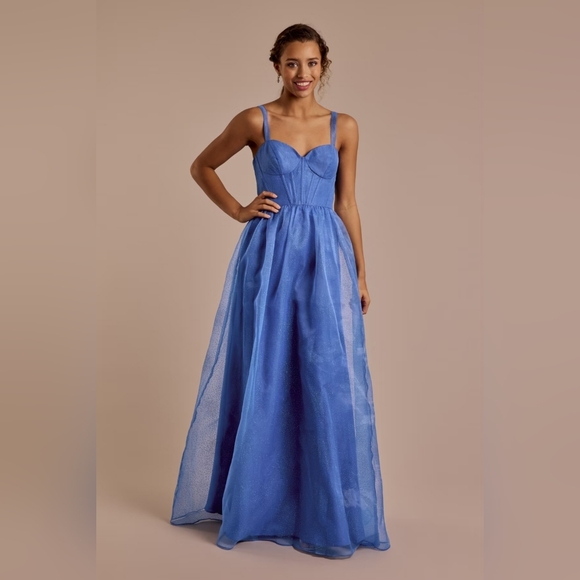 Jules & Cleo Dresses & Skirts - Elegant Glitter Corset Prom Dress